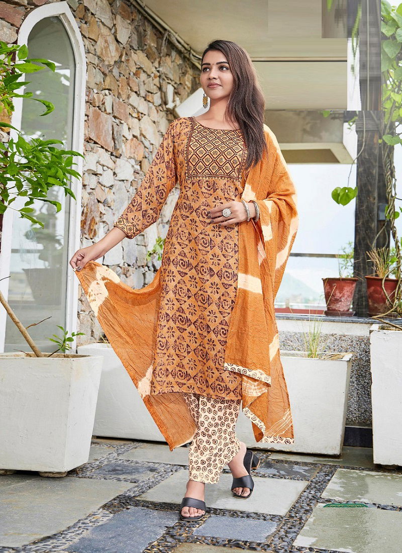 Devi Kiara Rayon Printed Readymade Suits Catalog
